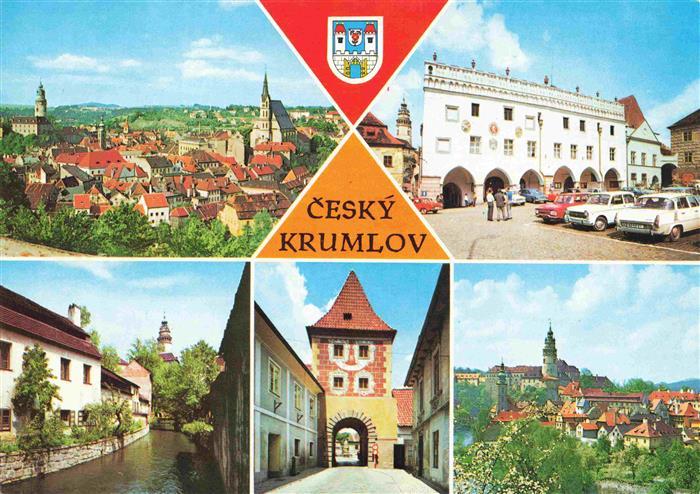 Cesky Krumlov Krumau Moldau CZ Panorama Mesto zalozli Vitkowci veku pod krumlovs