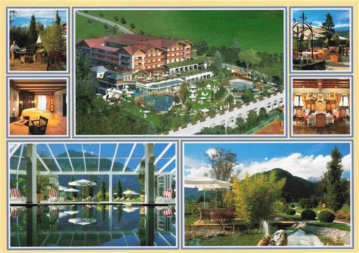 St Johann  Pongau AT Hotel Oberforsthof Fliegeraufnahme Gastraeume Park Winterga