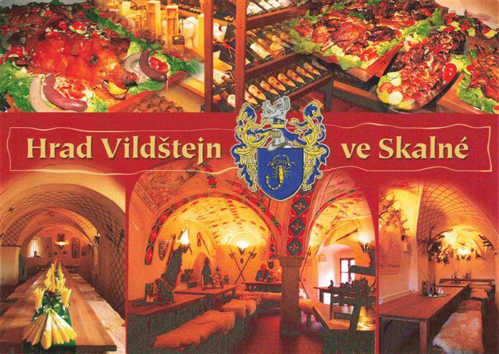 Skalna Wildstein CZ Hrad Vildstejn Gastraeume Buffet