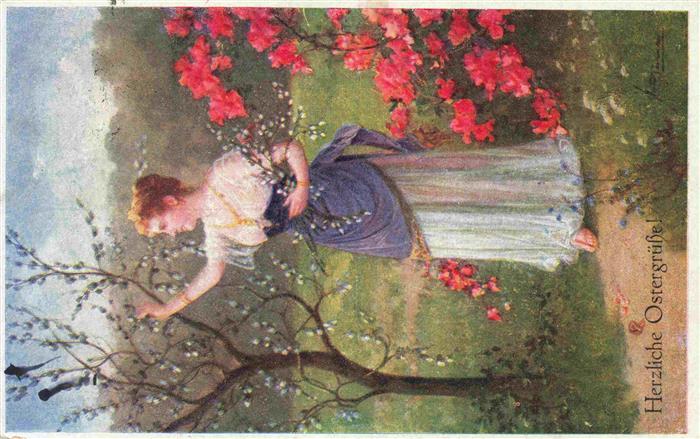 Verlag BKWI Verlag B.K.W.I. Nr. 4659/4 Ostergruesse Frau