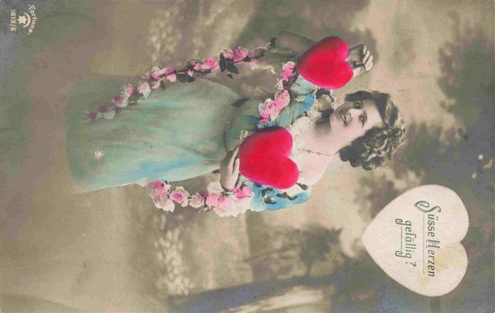 Foto Fortuna Nr. 1813/6 Süsse Herzen gefällig Frau