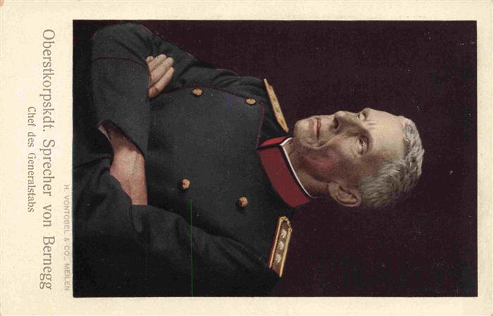 Militaria Schweiz Oberstkorpskdt. Sprecher von Bernegg