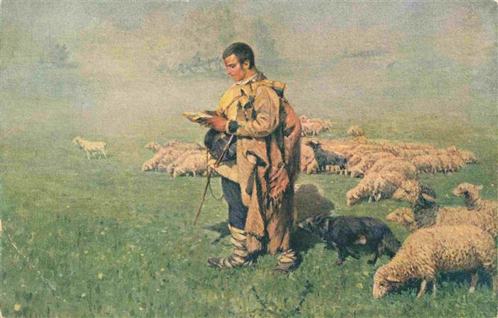 Schaeferei Sheperding Bergerie-- Joza Uprka Nedelni rano