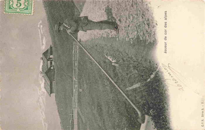 Alphorn Cor des Alpes-- Joueur de cor des alpes