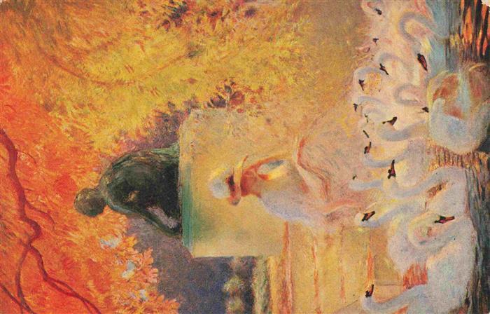 Schwaene Cygnes Cigni Cisnes-- Gaston la Touche Salon de Paris J.P.P. Nr. 2024