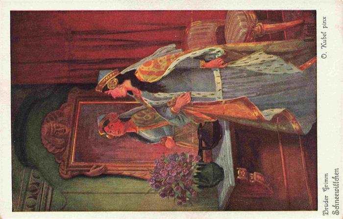 Kubel O. Kuenstlerkarte Maerchen Schneewittchen Brueder Grimm