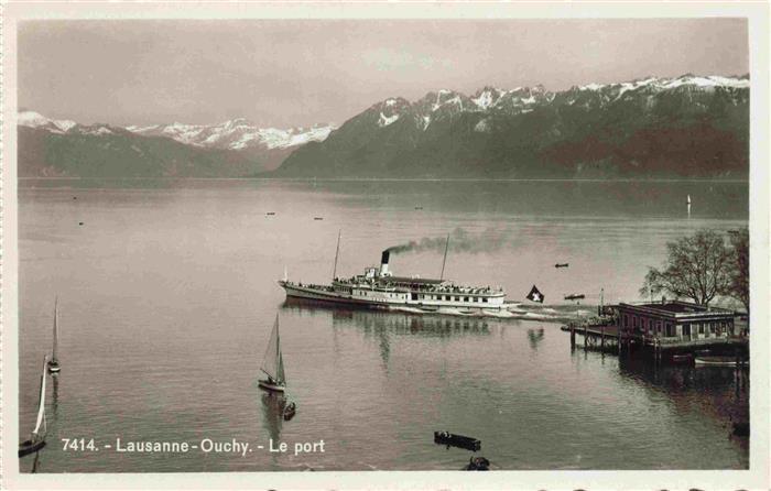 Schiffe Ships Navires Lausanne Ouchy Le port