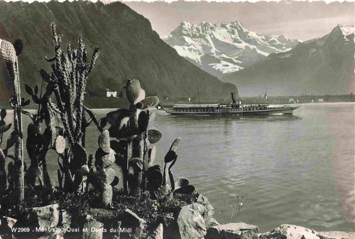 Schiffe Ships Navires Montreaux Quai Dents Midi