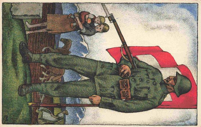 Militaria Schweiz Nationalspende Soldaten Familien