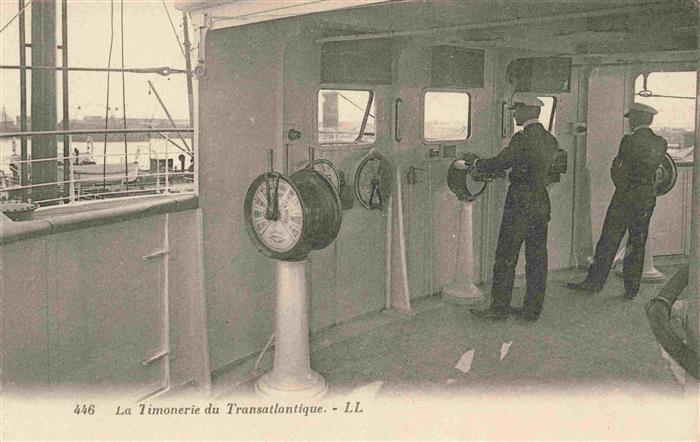Dampfer Oceanliner Timonerie Transatlantique LL