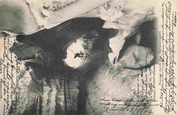 Gletscher Glacier Glaciar Ghiacciaio-- Davos Passage Gletscherspalte