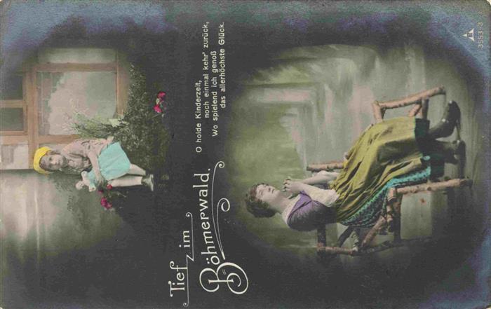 Foto PH Paris Nr. 3553-3 Tief im Böhmerwald Frau Kind