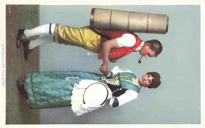 Verlag Kuenzli Zuerich Nr. 8431 Appenzeller Trachten Frau Mann
