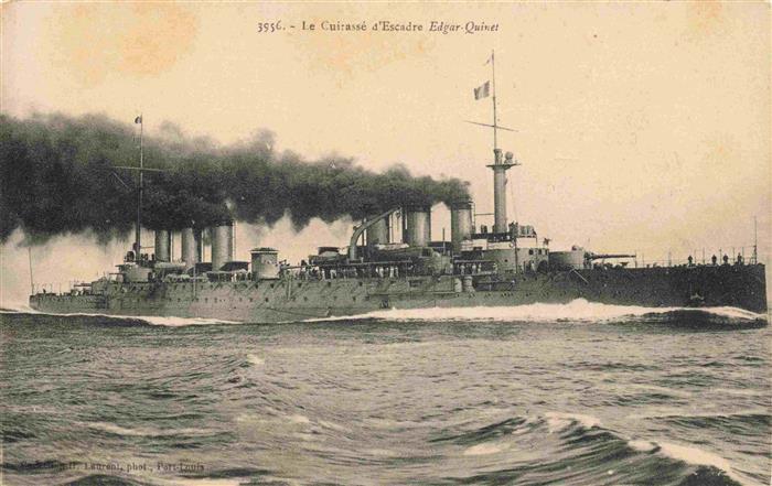 Marine  Warships Cuirasse Escadre Edgar Quinet
