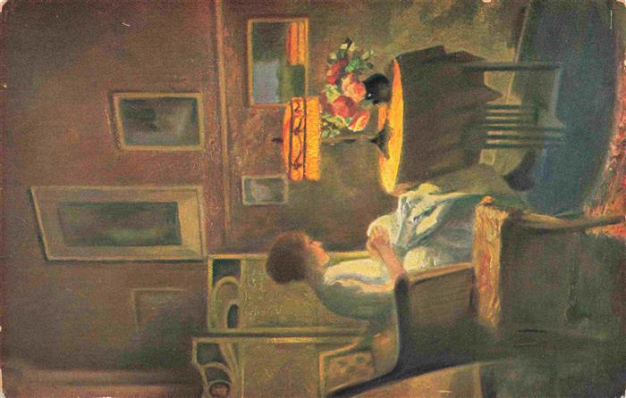 Engel Johanna Kuenstlerkarte Stille Stunde