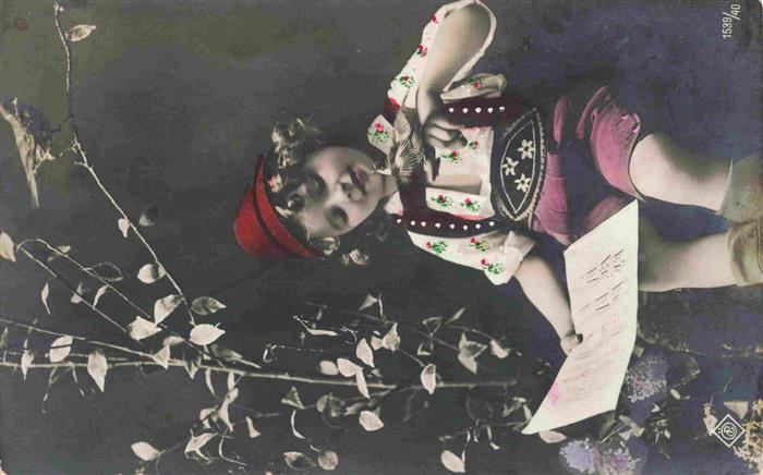 Foto CP Nr. 1539-40 Kind Junge Vogel