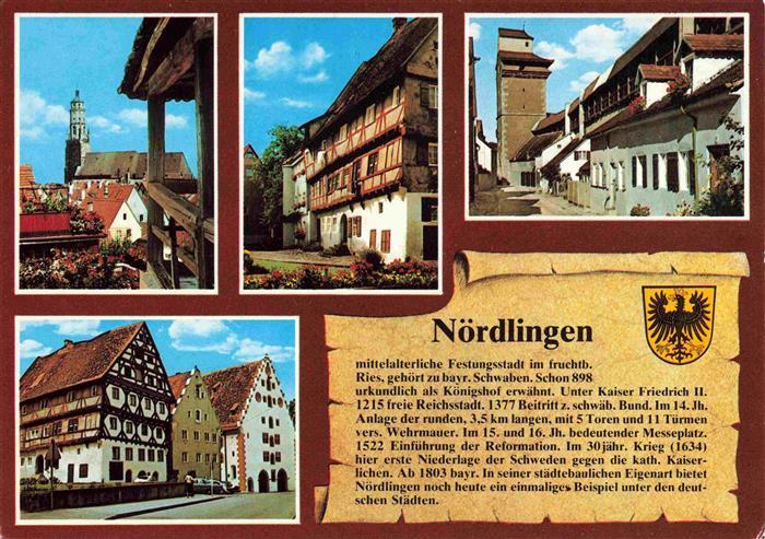 Chronik-AK Noerdlingen St.Georgkirche Paradisberg Kloesterle Reimlinger Tor Kasa