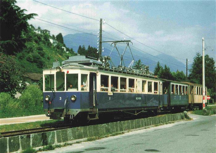 Eisenbahn Railway Chemin de Fer Locarno Ponte Brolla Bignasco ABDe 4/4 3 Solduna