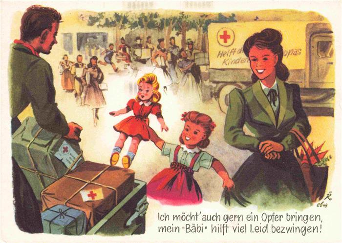 Rotes Kreuz Red Cross Croix Rouge-- Opfer bringen Kind Spende Weisstannental