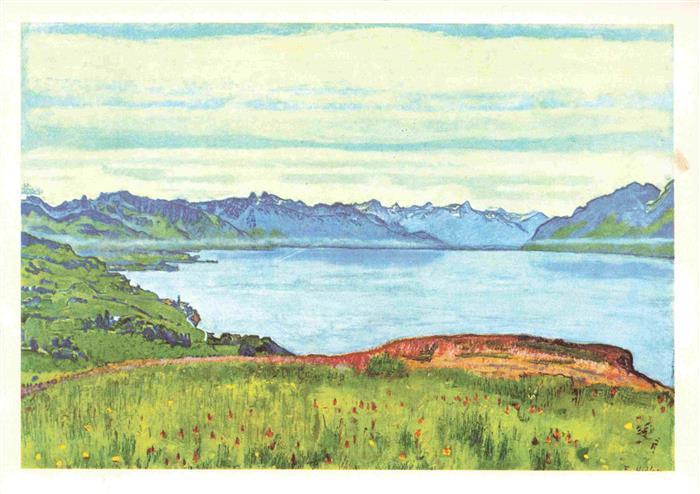 Hodler Ferdinand Kuenstlerkarte Genfersee