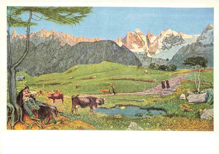 Segantini Giovanni Kuenstlerkarte Nr. 1593 Werden La Vita