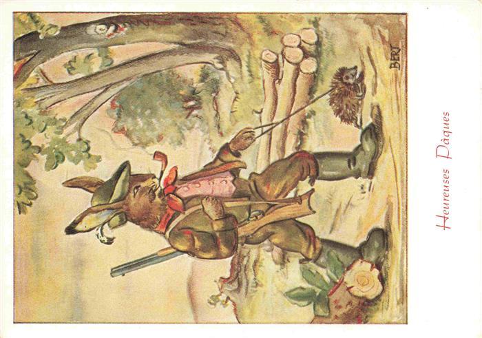 Vermenschlicht Bert Paques Leo Bandschapp Hase Jaeger Igel Bert