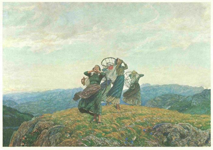 Rossi Luigi Kuenstlerkarte Der Gesang beim Sonnenaufgang