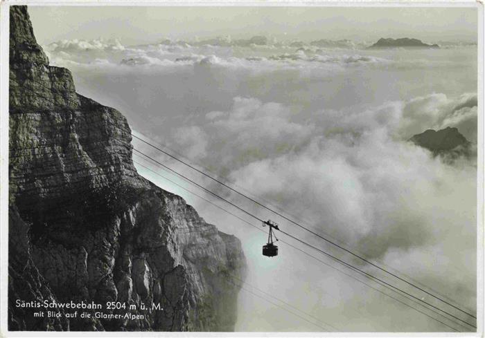 Seilbahn Cable-Car Telepherique Saentis Glarner Alpen