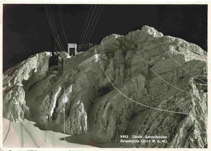 Seilbahn Cable-Car Telepherique Saentis Bergstation