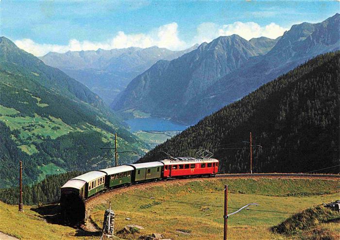 Eisenbahn Railway Chemin de Fer Rhaetische Alp Gruen Puschlav Veltlin  Bahnhofbu