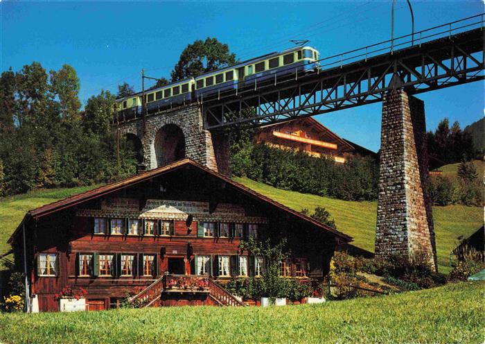 Eisenbahn Railway Chemin de Fer Chemin de fer M.O.B. pres Gstaad