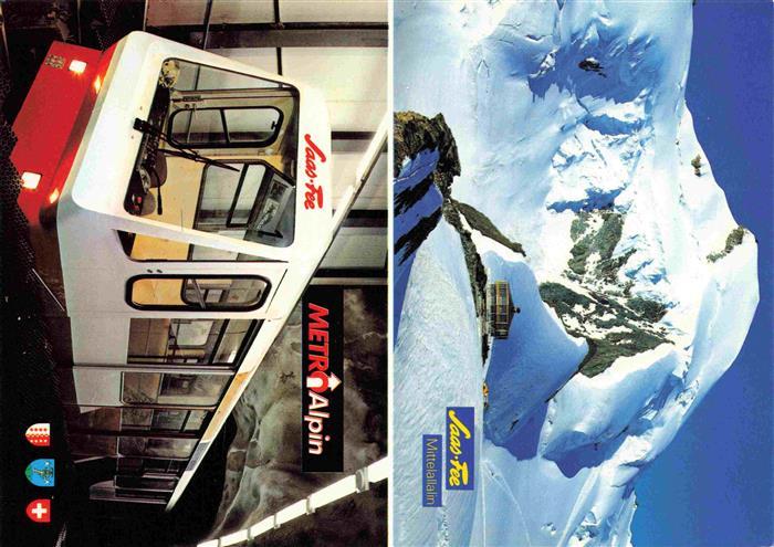 Zahnradbahn Standseilbahn Furniculaire Rack Railway-- Saas Fee Wallis Metro Alpi