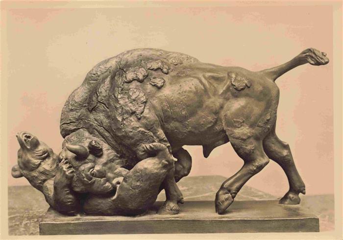 Verlag HDK Haus der Deutschen Kunst Nr. 539 Muenchen Emil Manz Wisent und Baer