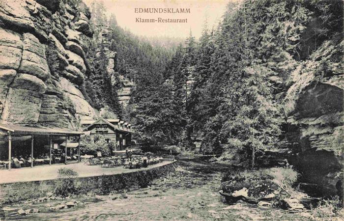 Edmundsklamm Boehmen Hrensko CZ Klamm Restaurant