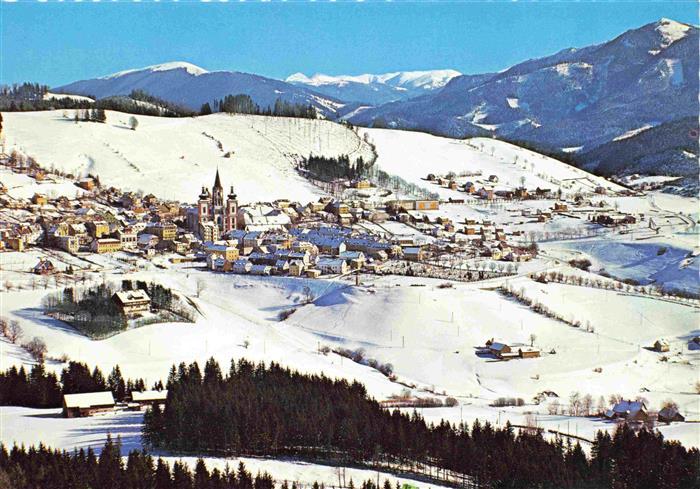 Mariazell Steiermark AT Fliegeraufnahme mit Wildalpe Schneealpe und Student