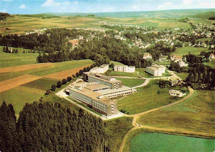 BAD STEBEN Fliegeraufnahme mit Sanatorium Franken der BfA Kurklinik