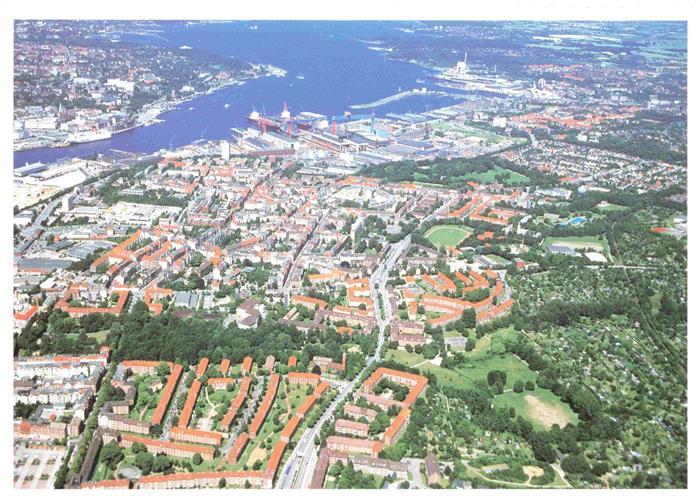 KIEL  CITY Blick ueber das Ostufer Fliegeraufnahme
