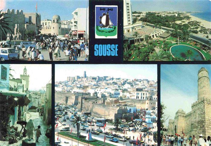 SOUssE Tunesie Teilansichten Schloss Fliegeraufnahme