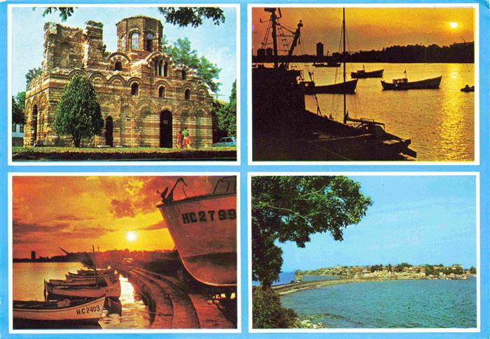 Nessebyr Nessebre Nessebar BG Schloss Hafen Panorama