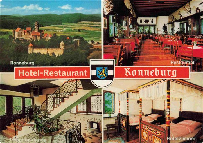 Ronneburg Hessen Die Ronneburg Restaurant Treppenaufgang Hotelzimmer