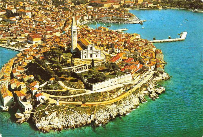 Rovinj Rovigno Istrien Croatia Fliegeraufnahme