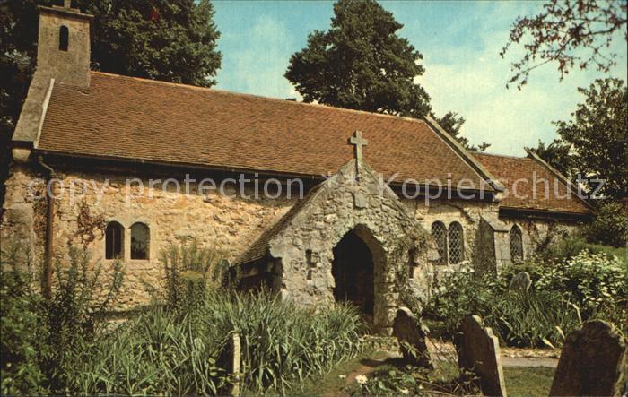 Bonchurch Pond IOW Isle-of-Wight UK Church of St Boniface
