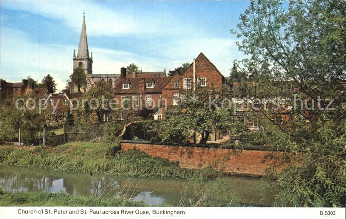 Buckingham Aylesbury Vale Church of St Peter and St Paul across River Ouse