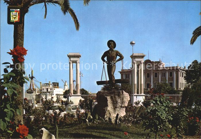 Malaga Andalucia Plaza de la Marina El Cenachero Monumento Costa del Sol
