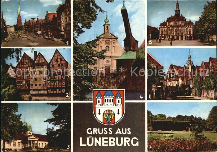 LueNEBURG  CITY Am Sande Fachwerkhaeuser Ilmenau Badehaus Kurpark Alter Kran Kau