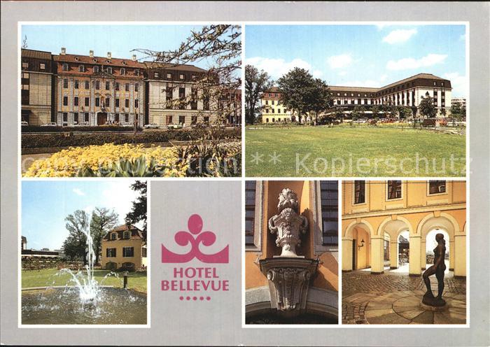 DRESDEN Elbe Hotel Bellevue Brunnen Skulptur Statue