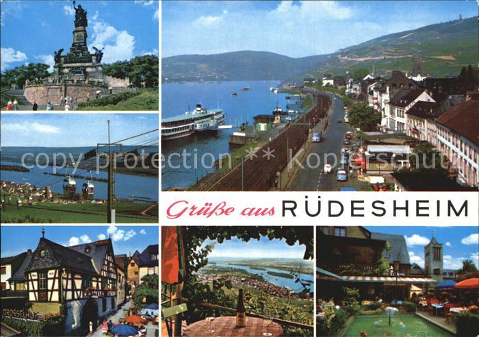 Ruedesheim Rhein Niederwald Denkmal Bergbahn Alstadt Weinrestaurant Rheinstrasse