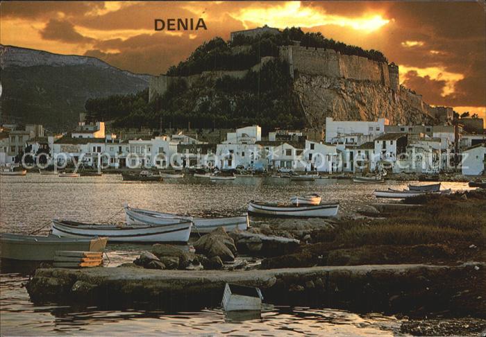Denia Atardecer desde el Puerto Burg Hafen