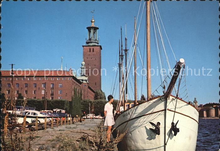 Stockholm Stadshuset Rathaus Segelschiff