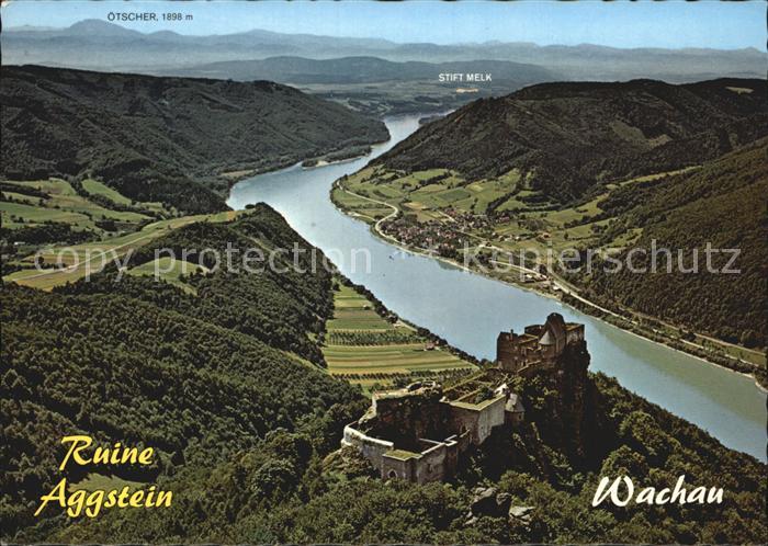 Aggstein Burgruine Wachau Fliegeraufnahme